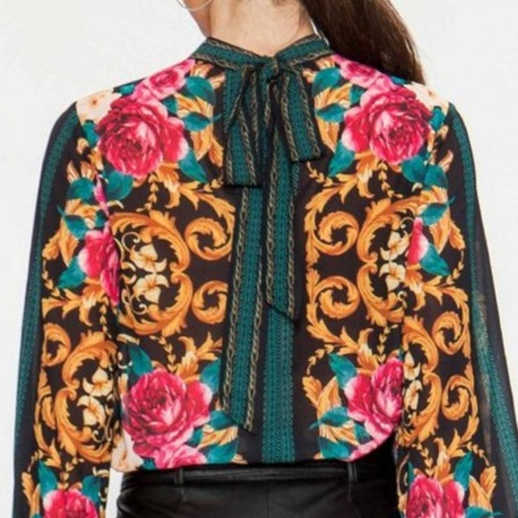 LAST ONE! Jealous Tomato Floral Bodysuit - Picture 3 of 8